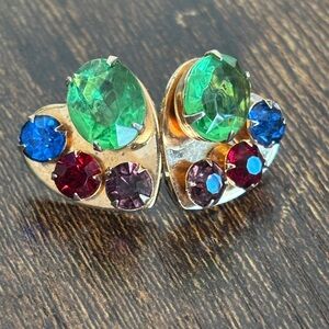 Vintage Heart shaped Screwback Earrings